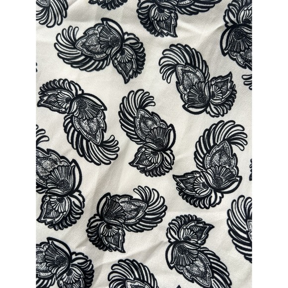 Premise Studio Lined Paisley Pants Womens Medium Quiet Luxury Office Black Cream - Picture 13 of 13